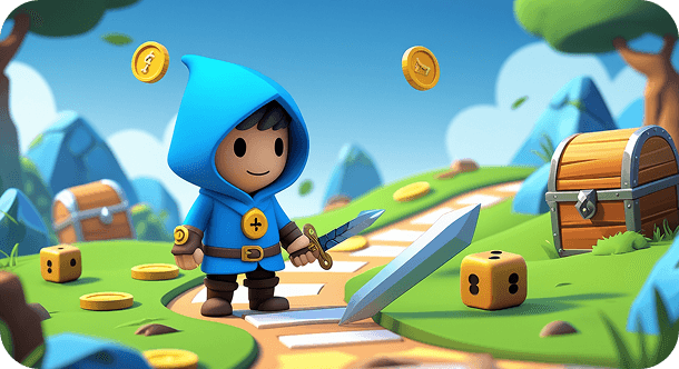 The hero is going to open the chest